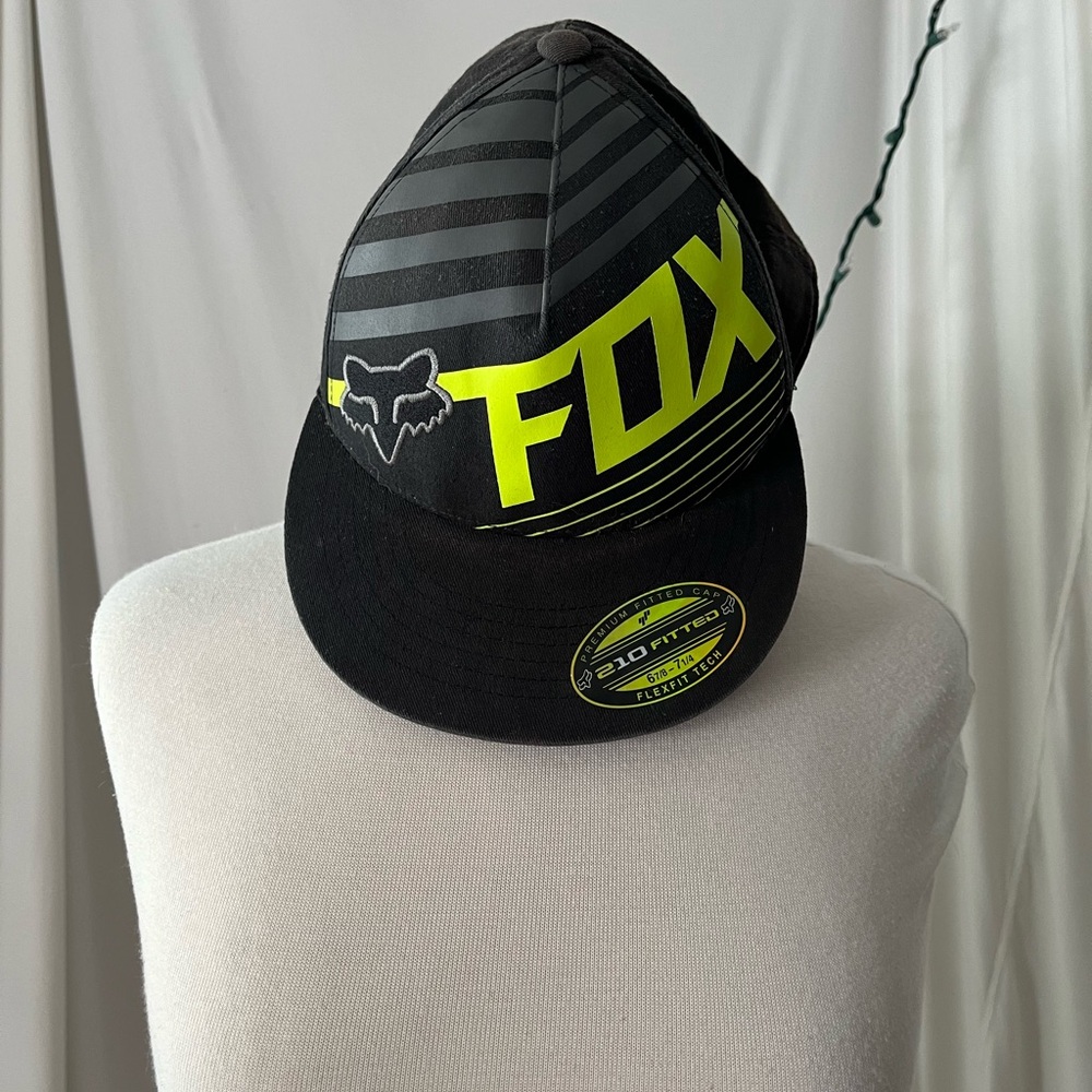 Fox Black and Neon Yellow Hat